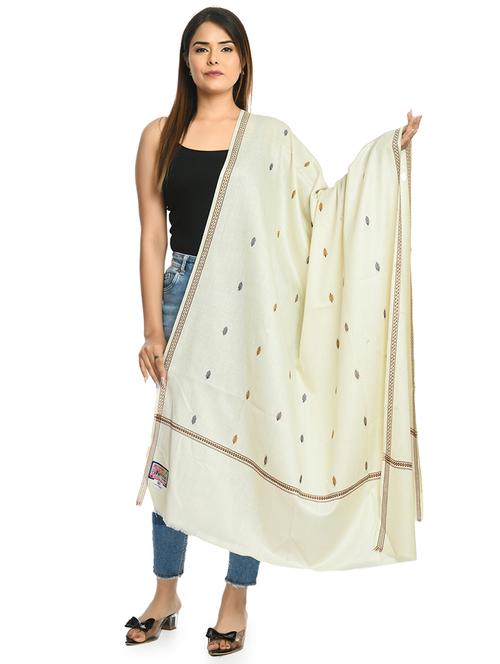 elegant women's self design shawl - 21598786 - Very Small Image - 1