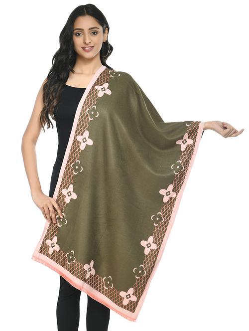 elegant women's floral printed shawl - 21598791 - Very Small Image - 1