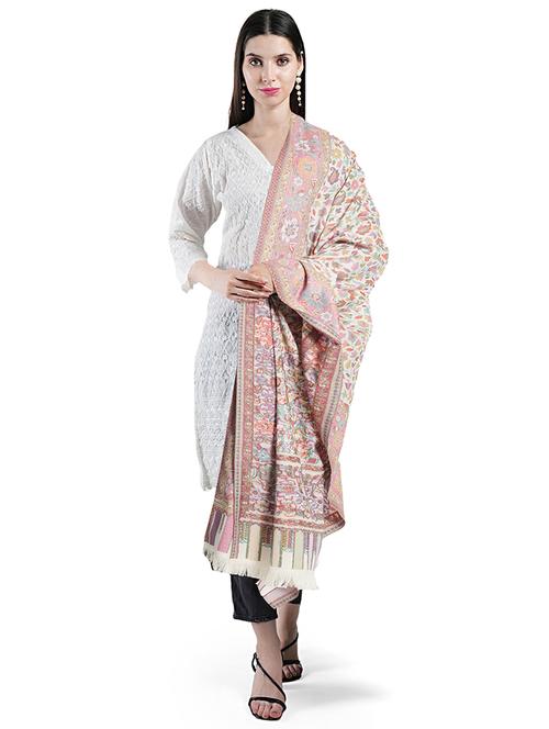 women self design woolen shawl - 21598968 - Very Small Image - 1