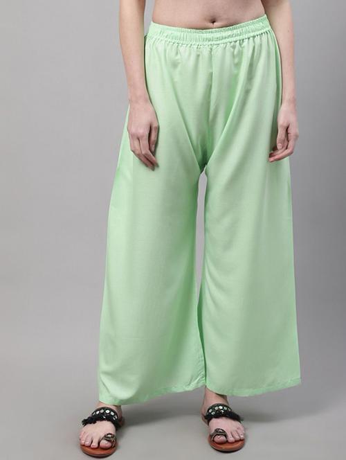 women solid relaxed fit palazzo - 21599398 - Very Small Image - 1