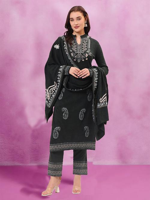 women black self design suit set - 21600721 - Very Small Image - 1