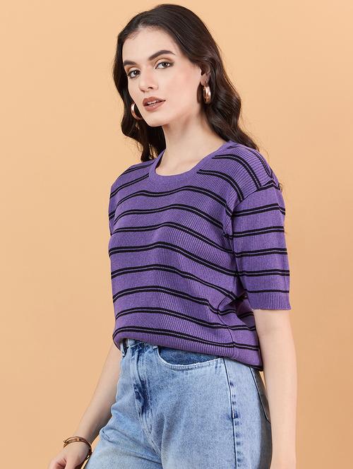women self design short sleeve t-shirt - 21600739 - Very Small Image - 1