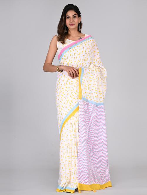 women printed handloom saree - 21600814 - Very Small Image - 1