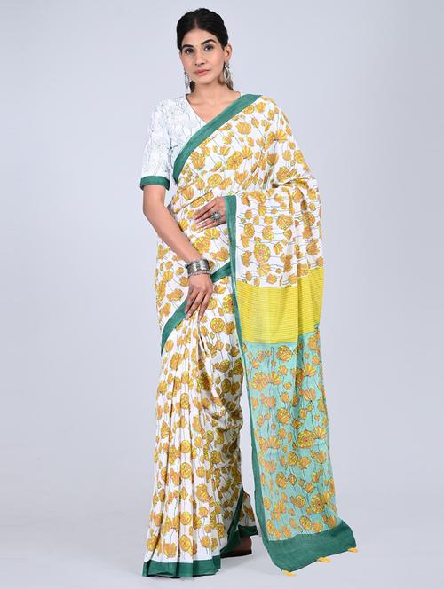 women printed handloom saree - 21600836 - Very Small Image - 1