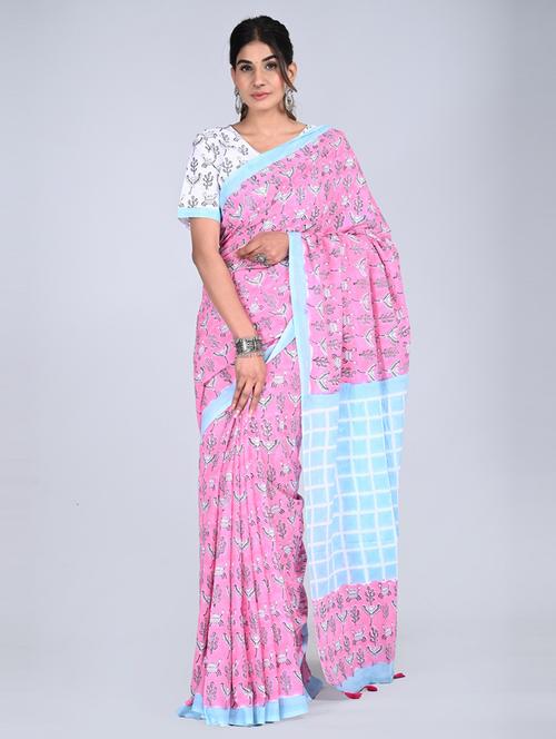 women printed handloom saree - 21600837 - Very Small Image - 1