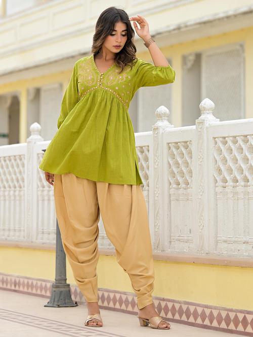 women embroidered three quarter sleeves co-ord set - 21606758 - Very Small Image - 1
