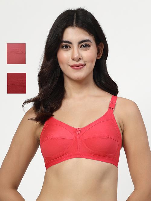 women pack of 3 solid full coverage bra combo - 21606885 - Very Small Image - 1
