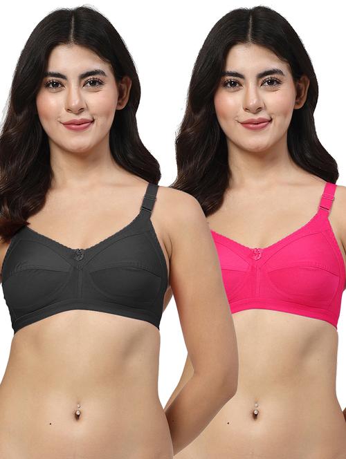 women pack of 2 solid full coverage bra combo - 21606903 - Very Small Image - 1