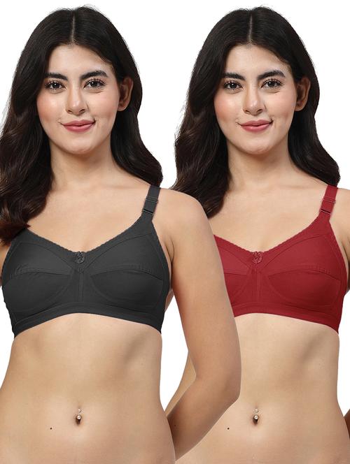 women pack of 2 solid full coverage bra combo - 21606904 - Very Small Image - 1