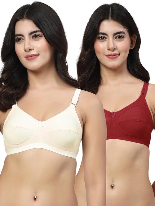 women pack of 2 solid full coverage bra combo - 21606930 - Very Small Image - 1