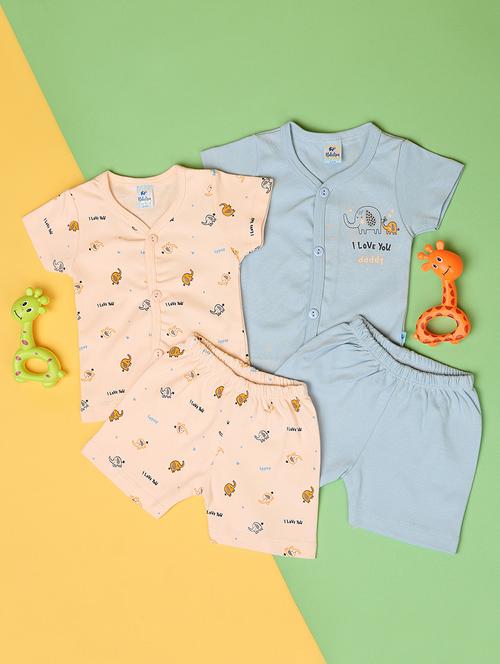 kids pack of 2 printed shorts set - 21607392 - Very Small Image - 1