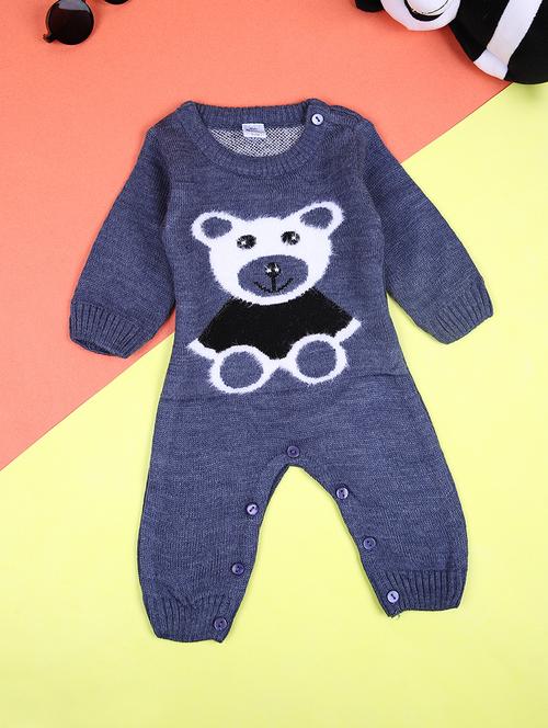 unisex blue self design rompers - 21607664 - Very Small Image - 1