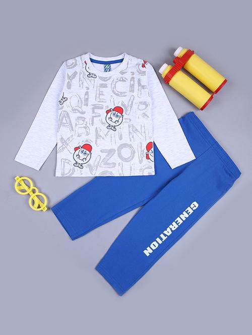 kids printed full length twin set - 21608231 - Very Small Image - 1