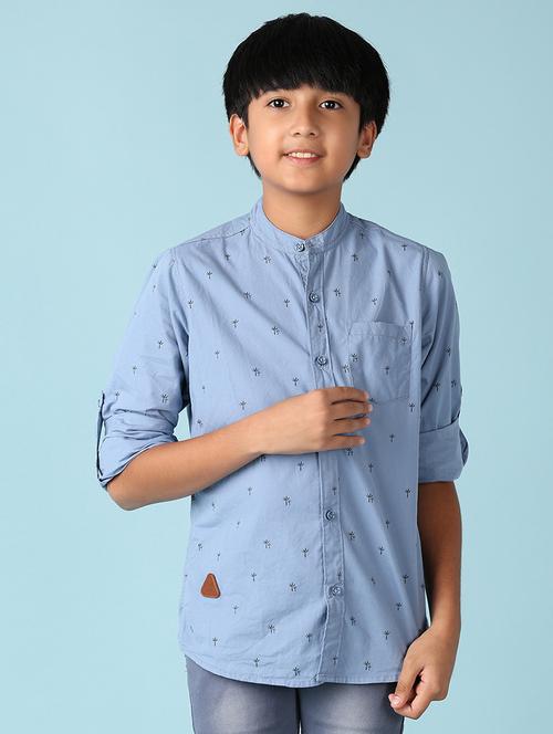 boys printed long sleeve casual shirt - 21608338 - Very Small Image - 1