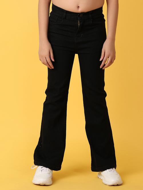 girls solid mid rise jeans - 21611300 - Very Small Image - 1