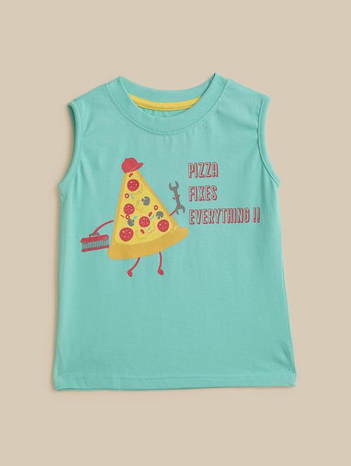 boys sleeveless graphic printed t-shirt - 21613381 - Very Small Image - 1