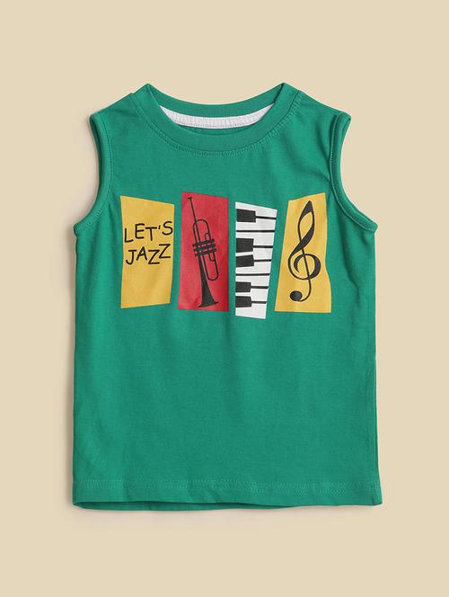boys sleeveless graphic printed t-shirt - 21613382 - Very Small Image - 1