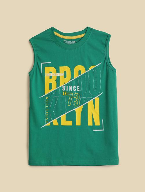 boys front sleeveless t-shirt - 21613394 - Very Small Image - 1