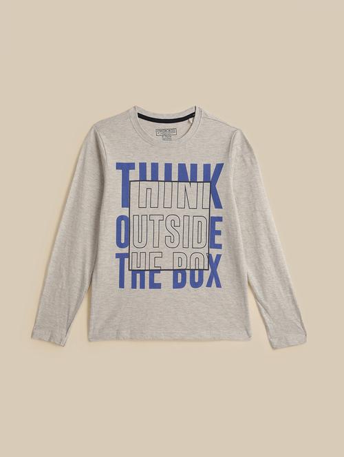 boys front print long sleeve t-shirt - 21613405 - Very Small Image - 1