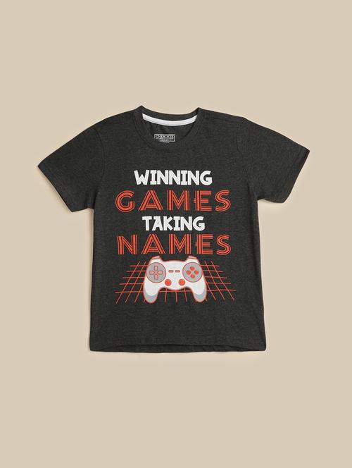 boys front print short sleeve t-shirt - 21613411 - Very Small Image - 1