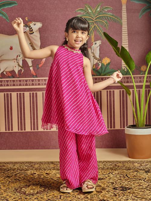 girls printed festive wear ethnic set - 21613965 - Very Small Image - 1