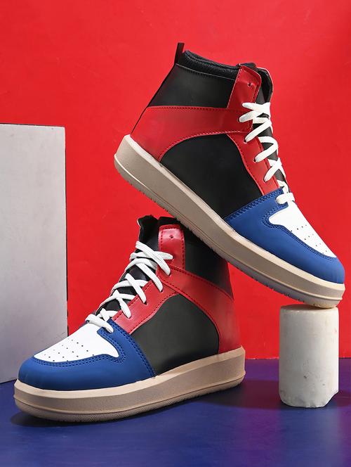 men color block lace-up sneakers - 21614050 - Very Small Image - 1