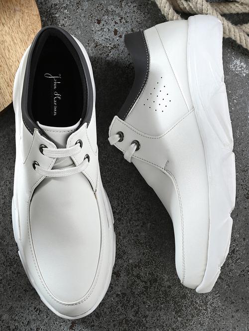 men white lace up sneaker - 21614057 - Very Small Image - 1