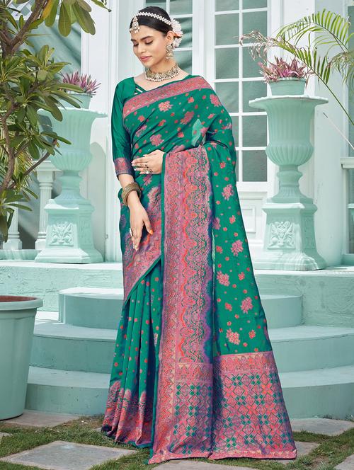 women self design banarasi saree - 21614211 - Very Small Image - 1