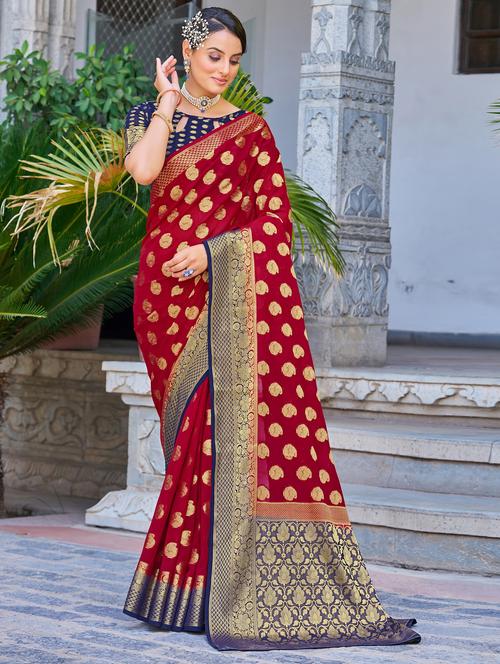 women self design banarasi saree - 21614334 - Very Small Image - 1