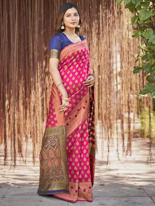 women self design banarasi saree - 21614538 - Very Small Image - 1