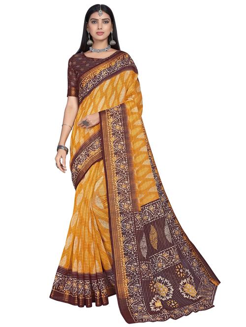 women printed saree - 21614667 - Very Small Image - 1