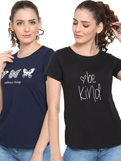 women pack of 2 printed t-shirts - 21615174 - Very Small Image - 1