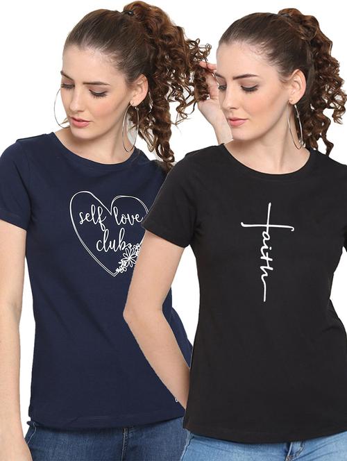 women pack of 2 printed t-shirts - 21615178 - Very Small Image - 1