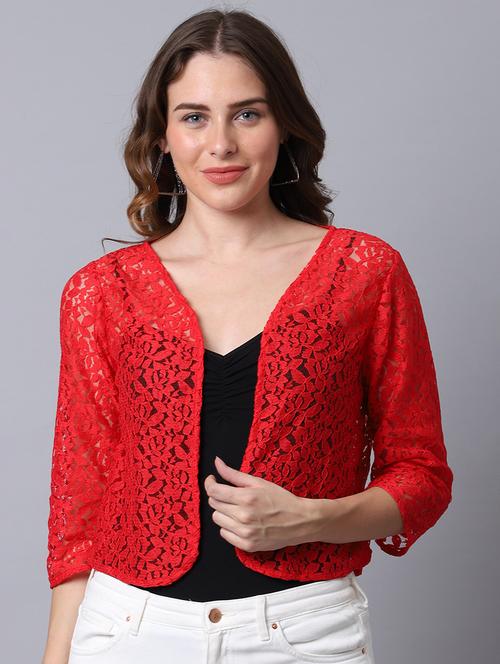 women red lace short shrug - 21615279 - Very Small Image - 1