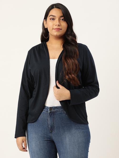 women plus size solid regular shrug - 21615371 - Very Small Image - 1