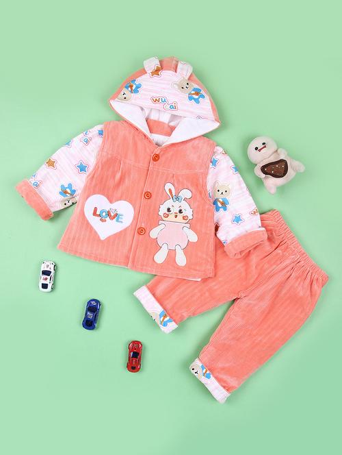 kids printed fleece full length twin set - 21615744 - Very Small Image - 1