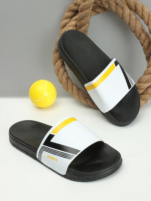 men printed slider flip flops - 21616061 - Very Small Image - 1