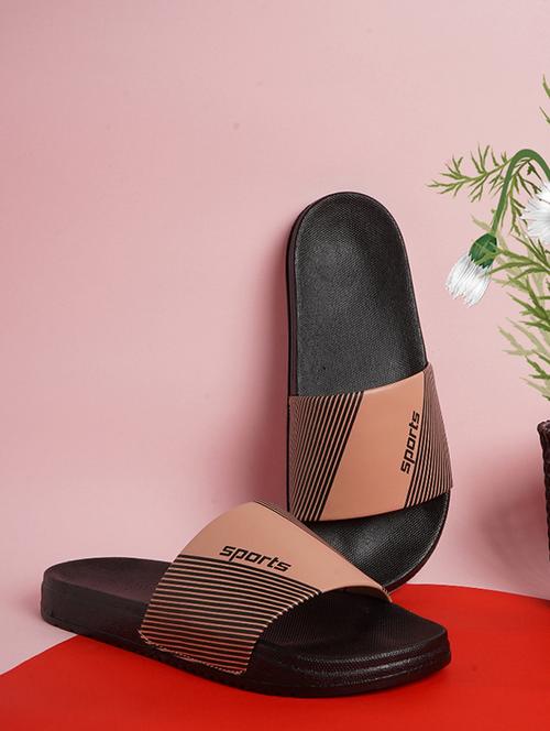 men printed slider flip flops - 21616348 - Very Small Image - 1