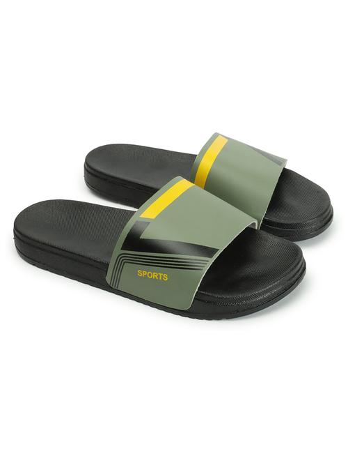men printed slider flip flops - 21616390 - Very Small Image - 1