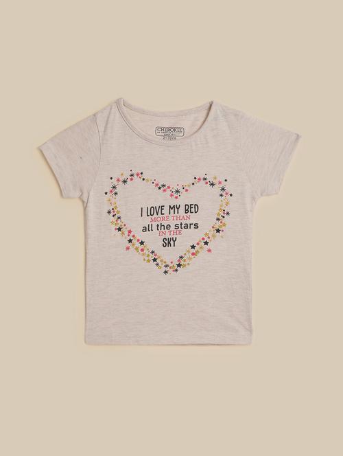 girls front print short sleeve tee - 21618583 - Very Small Image - 1