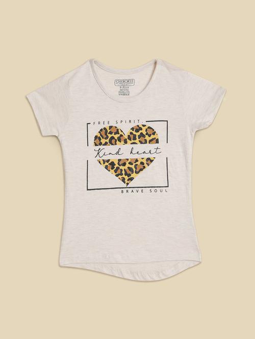 girls front print short sleeve tee - 21618590 - Very Small Image - 1