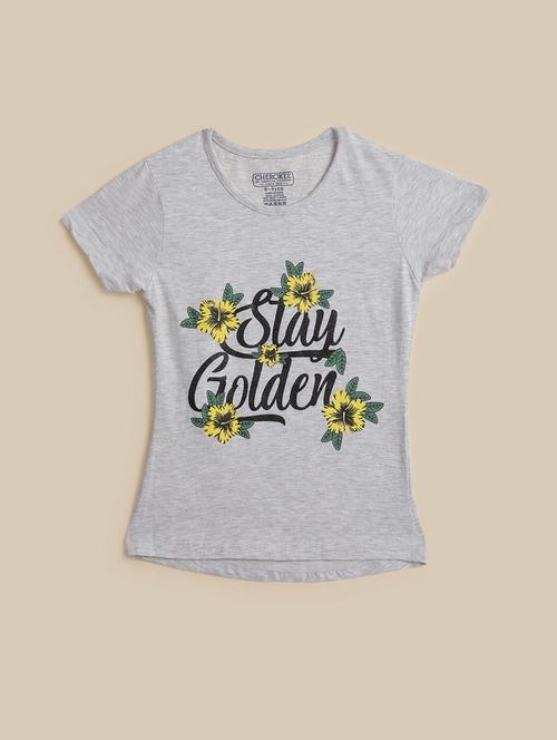 girls front print short sleeve tee - 21618593 - Very Small Image - 1