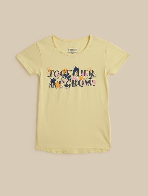 girls chest print short sleeve tee - 21618600 - Very Small Image - 1