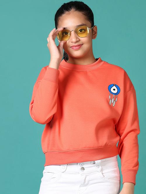 girls front & back print long sleeve sweatshirt - 21618743 - Very Small Image - 1