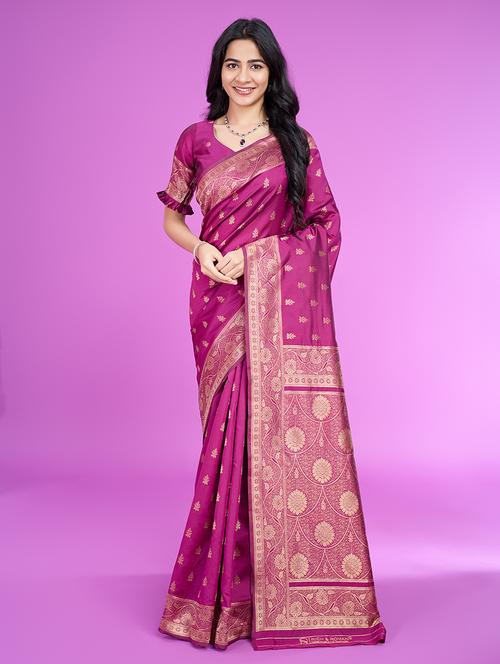 women self design banarasi saree - 21619310 - Very Small Image - 1