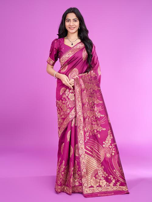 women self design banarasi saree - 21619338 - Very Small Image - 1