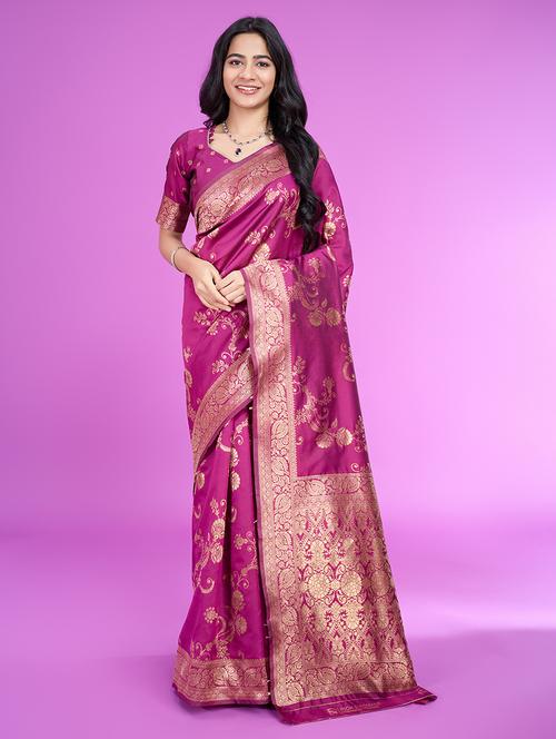 women self design banarasi saree - 21619380 - Very Small Image - 1