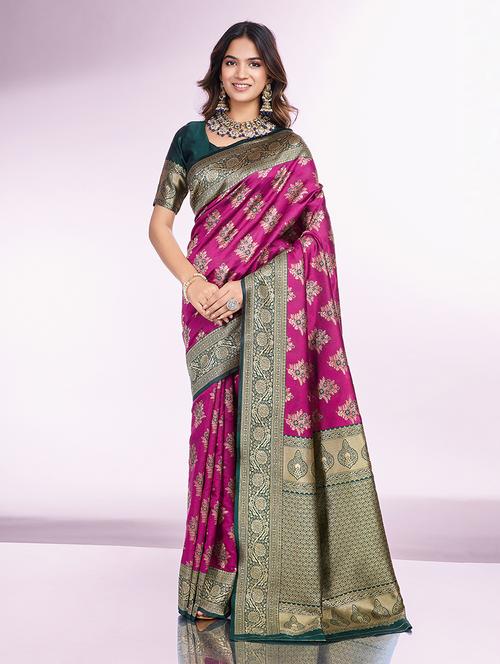 women self design banarasi saree - 21619456 - Very Small Image - 1