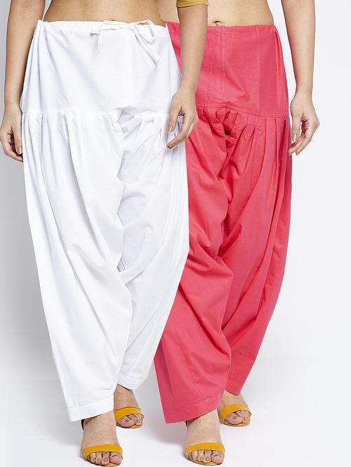 women pack of 2 plain salwars - 21619915 - Very Small Image - 1
