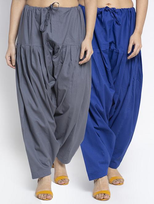 women pack of 2 plain salwars - 21619940 - Very Small Image - 1